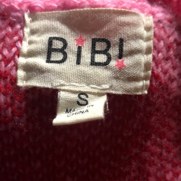 BBIBI Pink Hearts Knit Cardigan Sweater Small - Picture 5 of 5